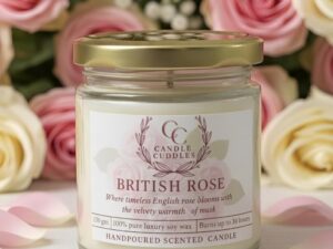 British rose scented candle